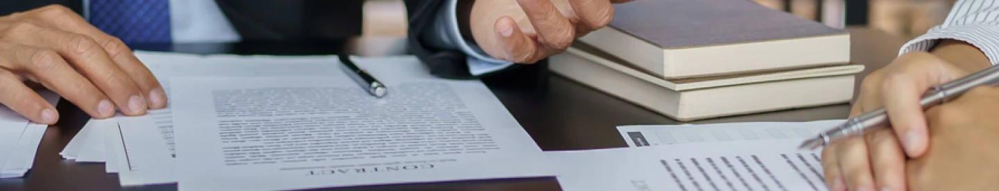 desk with documents