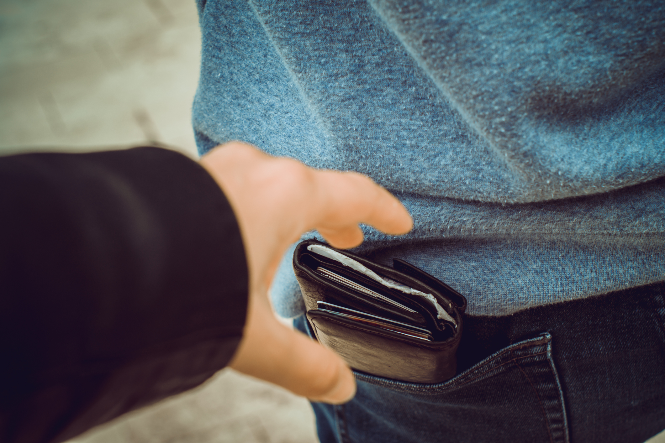 Stealing wallet from the back pocket